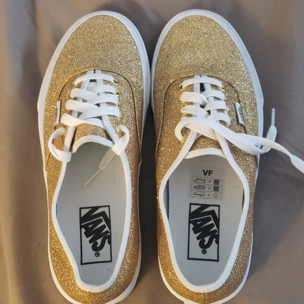 Glitter Gold Vans